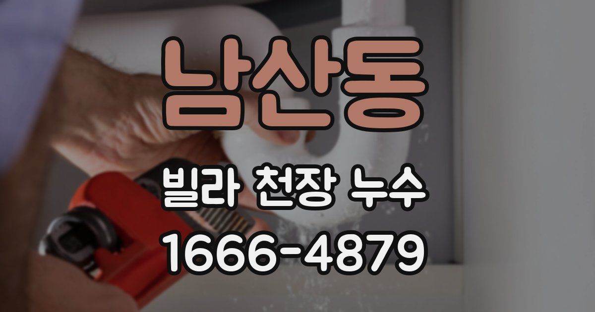 남산동 빌라 천장 누수