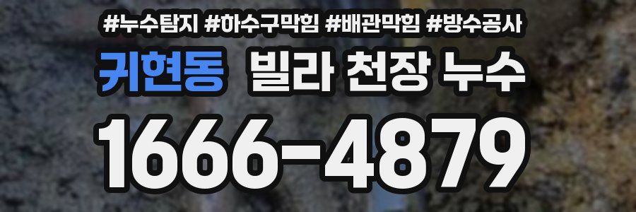 귀현동 빌라 천장 누수