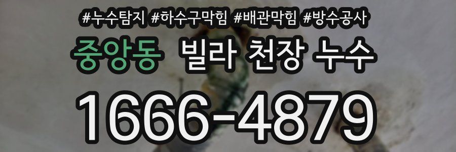 중앙동 빌라 천장 누수