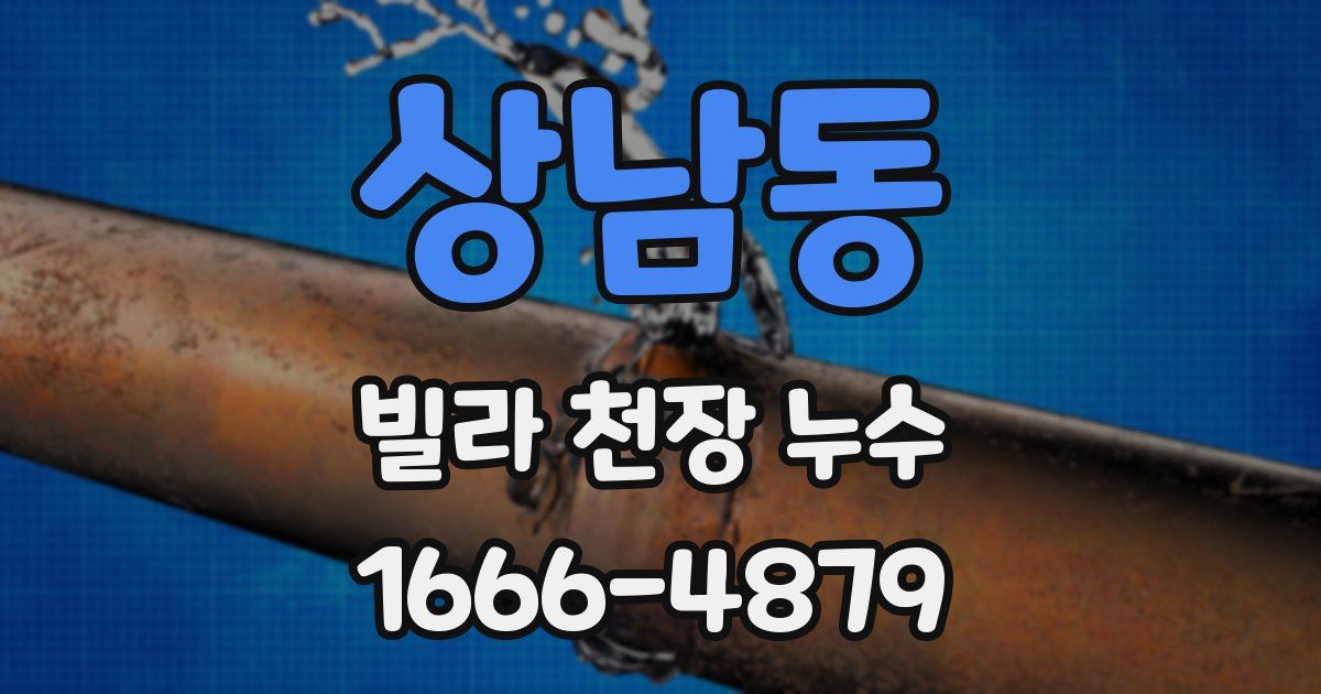 상남동 빌라 천장 누수