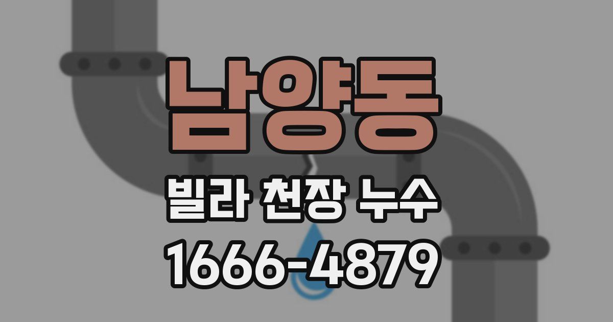 남양동 빌라 천장 누수