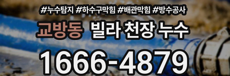 교방동 빌라 천장 누수
