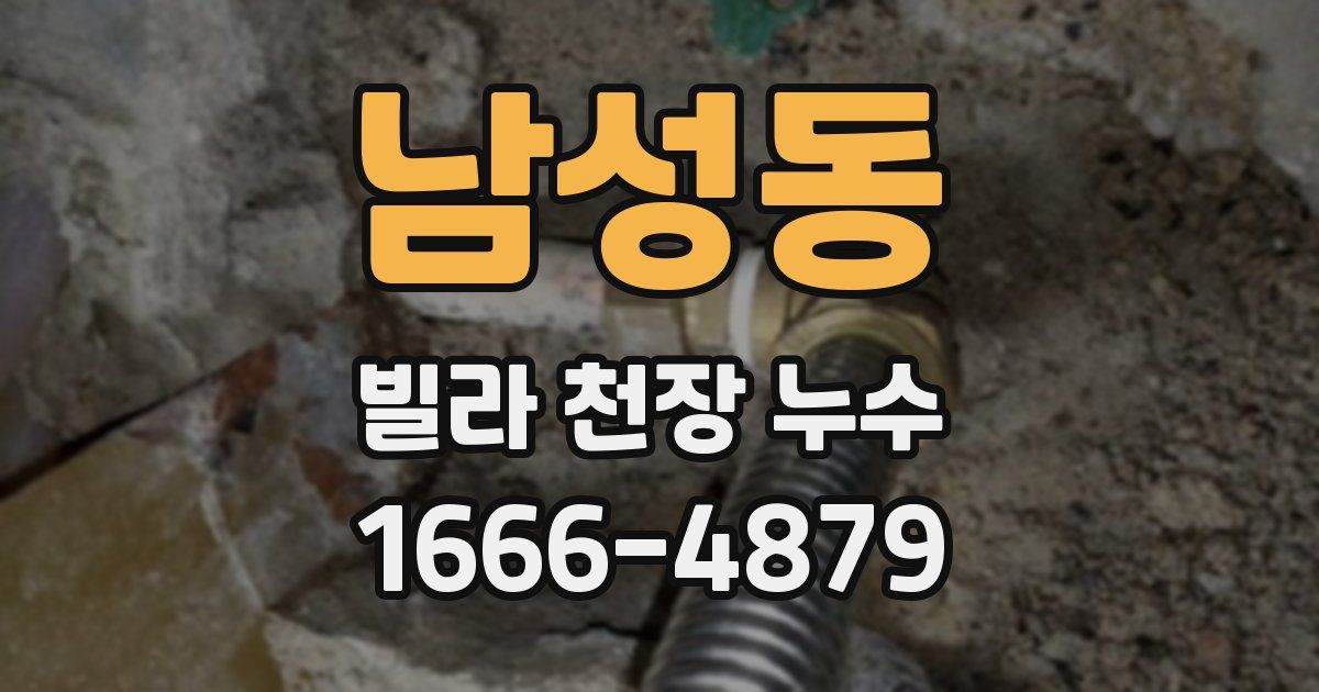 남성동 빌라 천장 누수