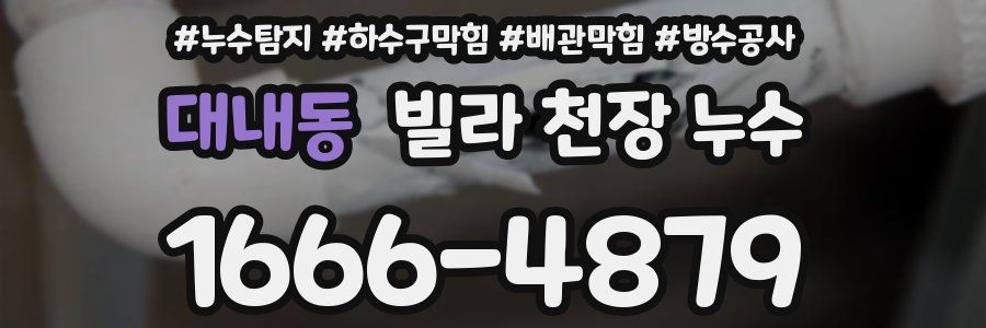 대내동 빌라 천장 누수