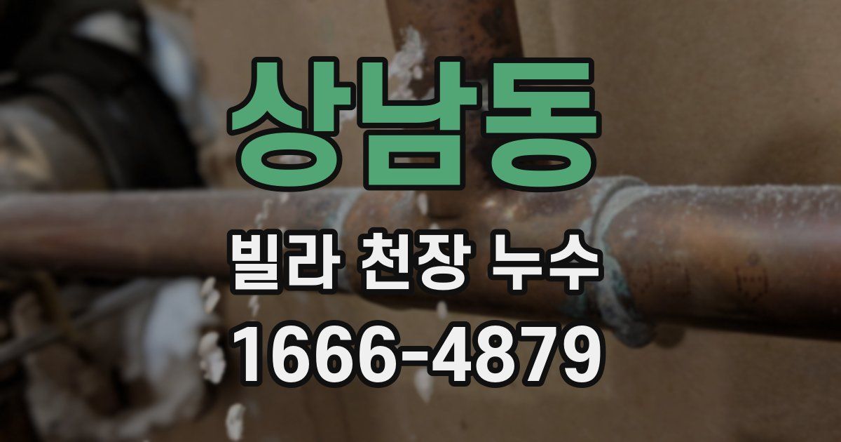 상남동 빌라 천장 누수