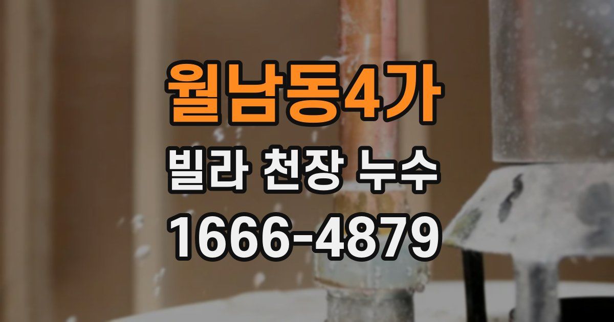 월남동4가 빌라 천장 누수