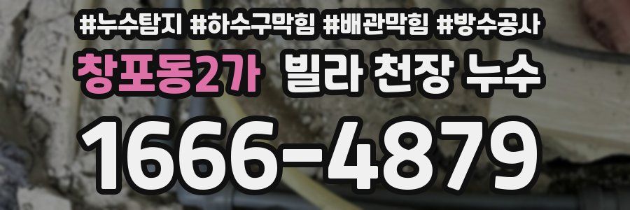 창포동2가 빌라 천장 누수