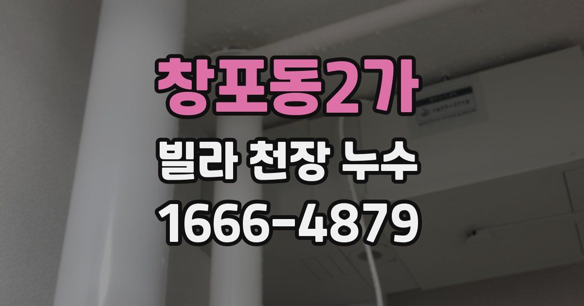 창포동2가 빌라 천장 누수
