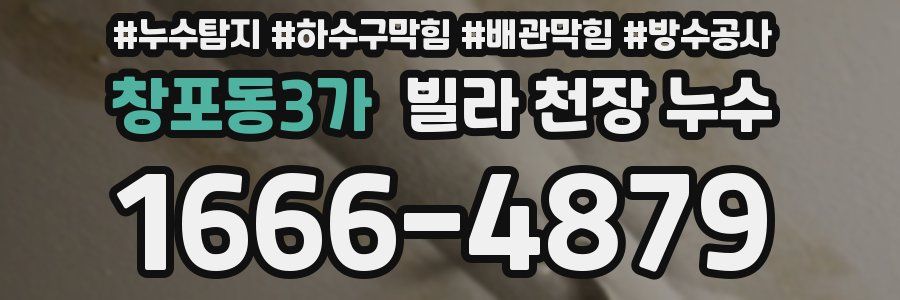 창포동3가 빌라 천장 누수