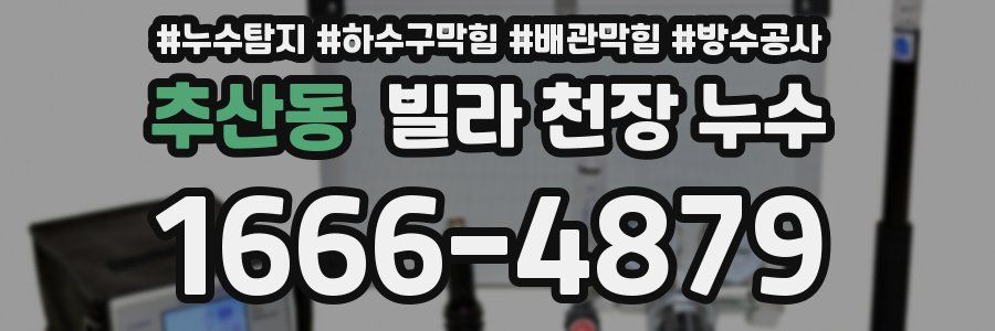 추산동 빌라 천장 누수