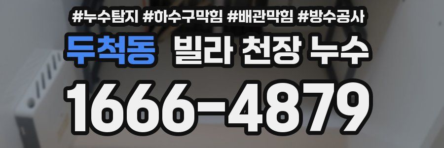 두척동 빌라 천장 누수