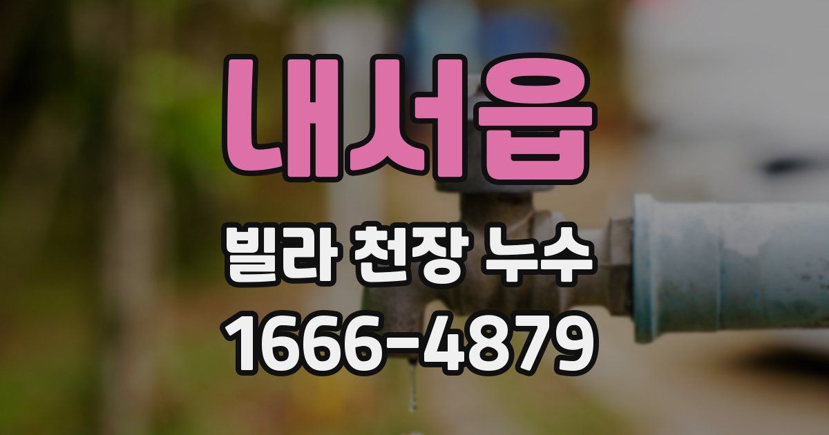 내서읍 빌라 천장 누수