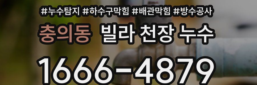충의동 빌라 천장 누수