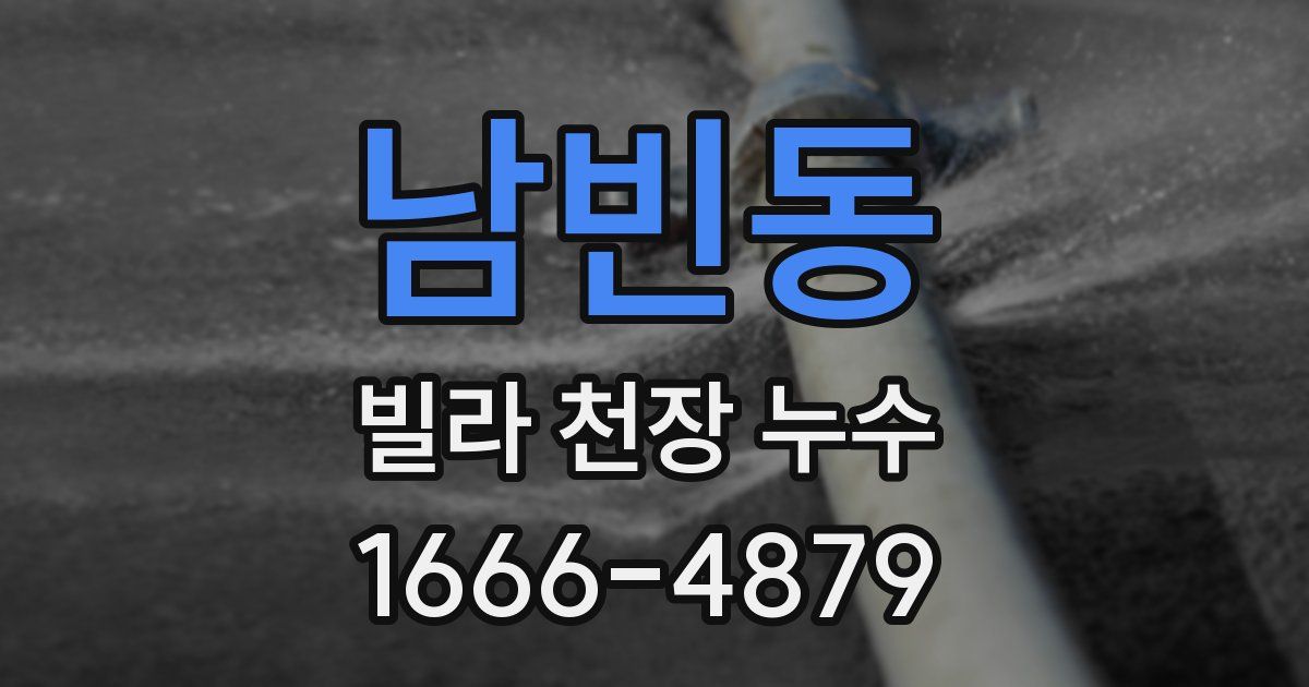 남빈동 빌라 천장 누수
