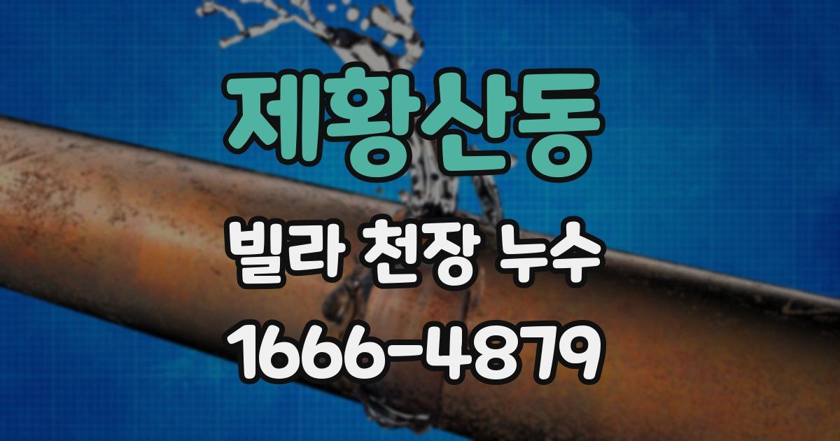 제황산동 빌라 천장 누수