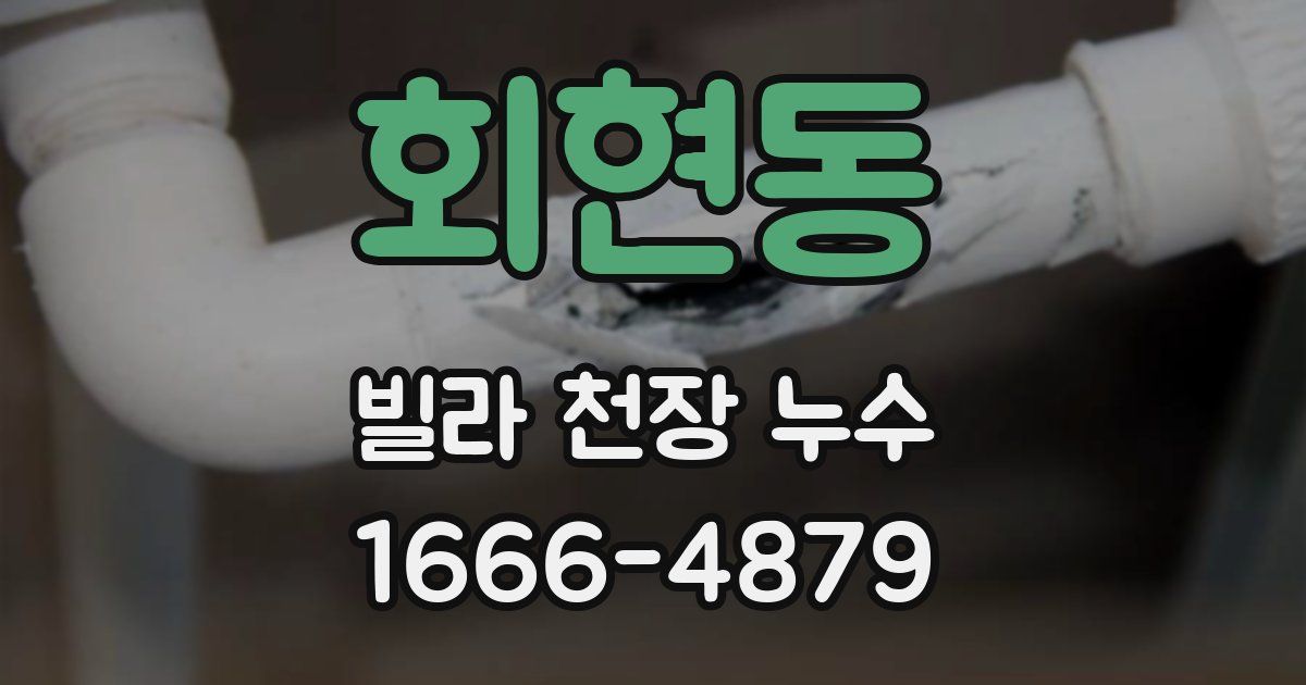 회현동 빌라 천장 누수