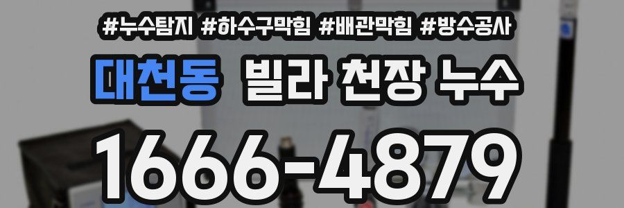 대천동 빌라 천장 누수