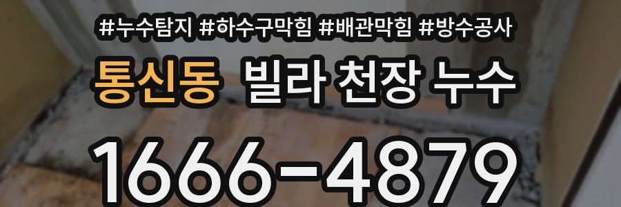 통신동 빌라 천장 누수