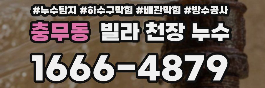 충무동 빌라 천장 누수
