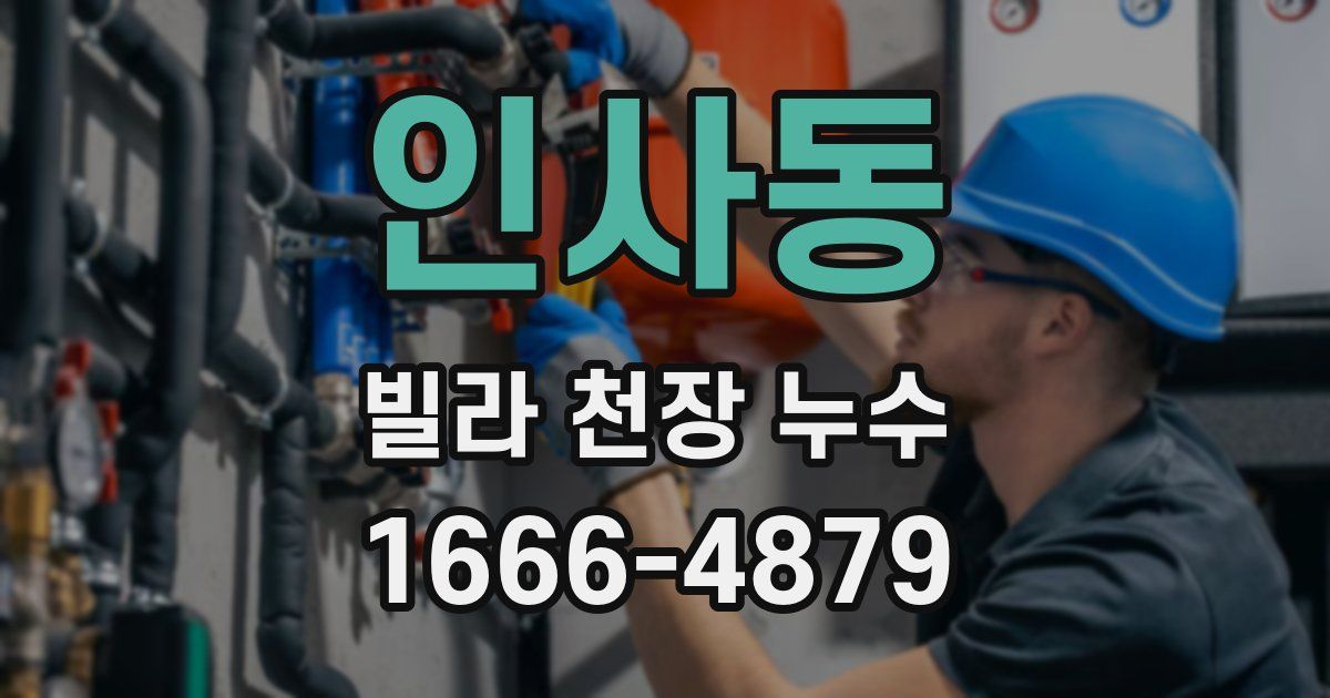 인사동 빌라 천장 누수