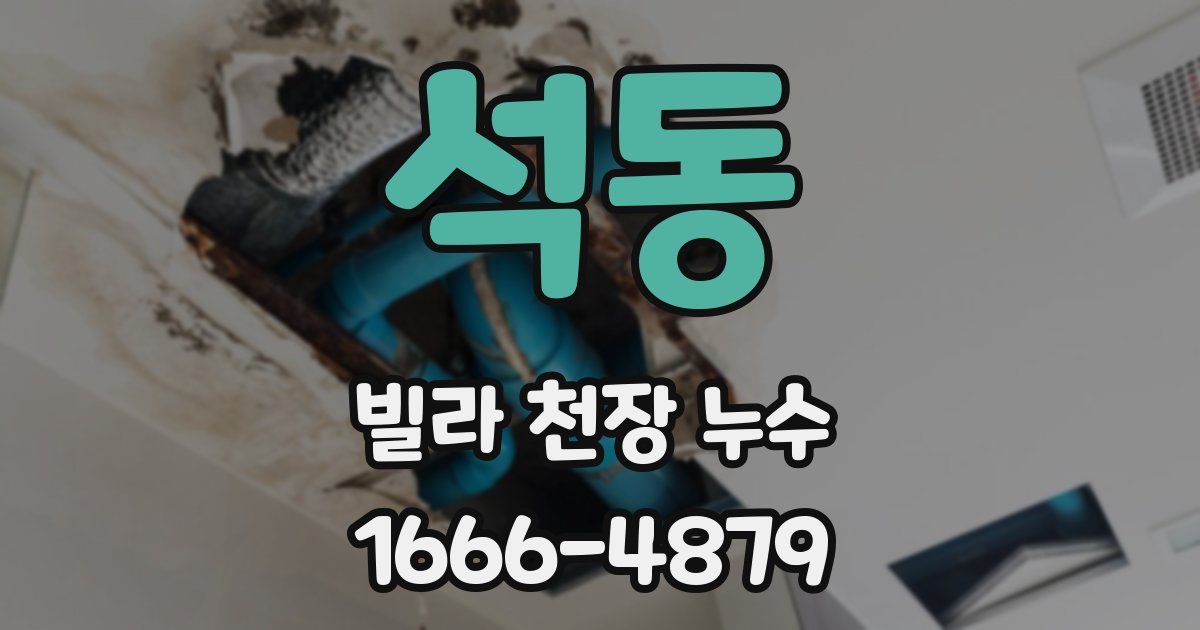 석동 빌라 천장 누수