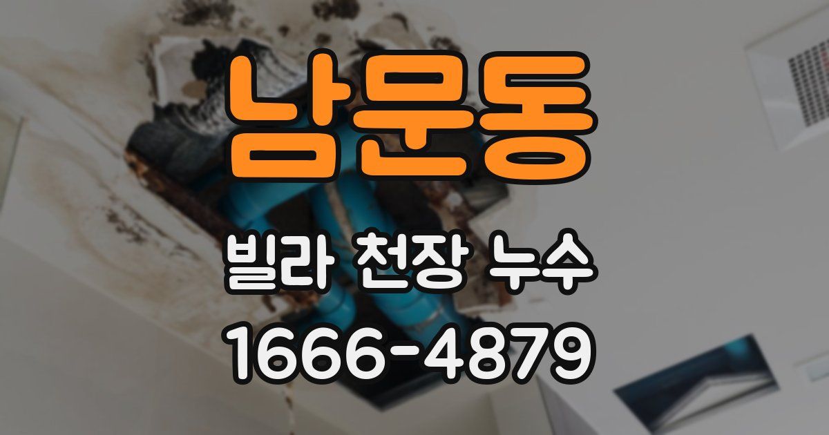 남문동 빌라 천장 누수