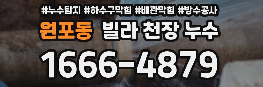 원포동 빌라 천장 누수