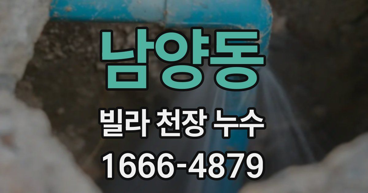 남양동 빌라 천장 누수