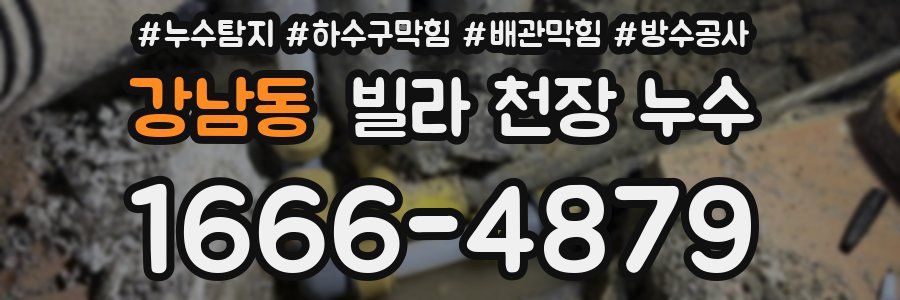 강남동 빌라 천장 누수