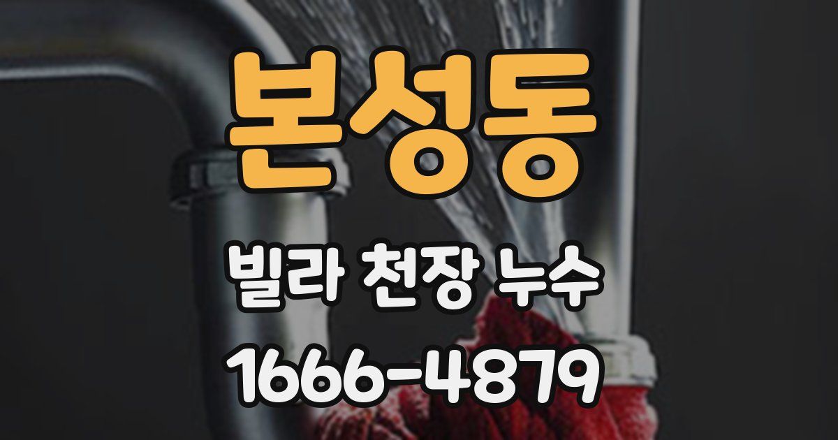본성동 빌라 천장 누수