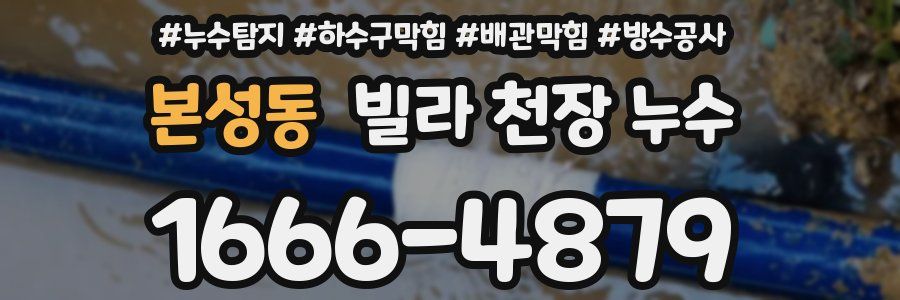 본성동 빌라 천장 누수