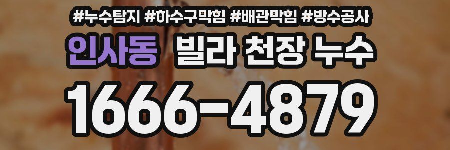 인사동 빌라 천장 누수
