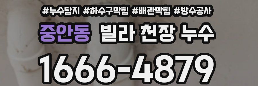 중안동 빌라 천장 누수