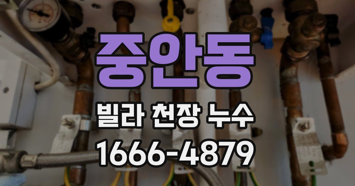 중안동 빌라 천장 누수