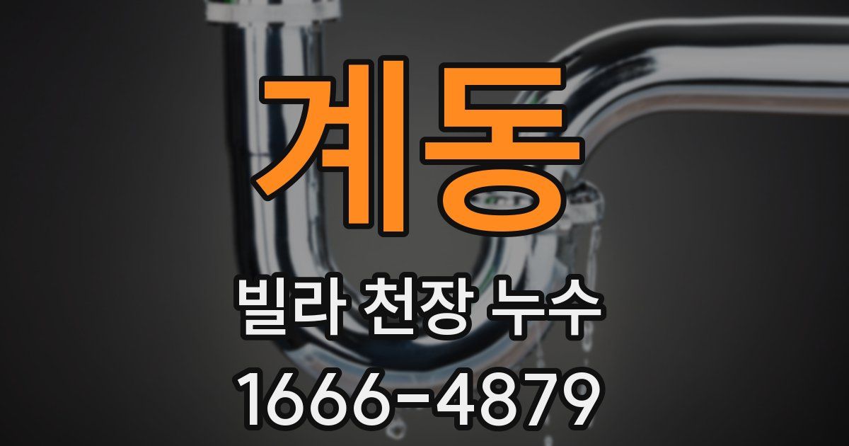 계동 빌라 천장 누수