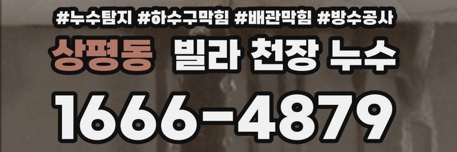 상평동 빌라 천장 누수