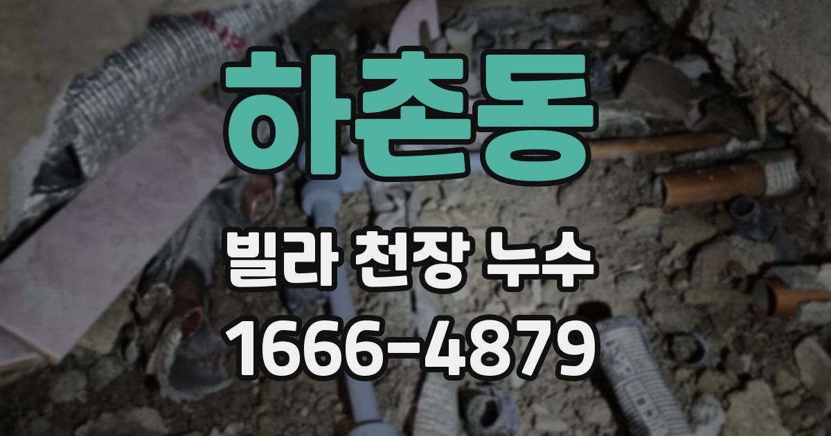 하촌동 빌라 천장 누수