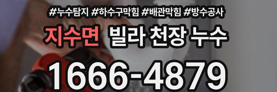 지수면 빌라 천장 누수