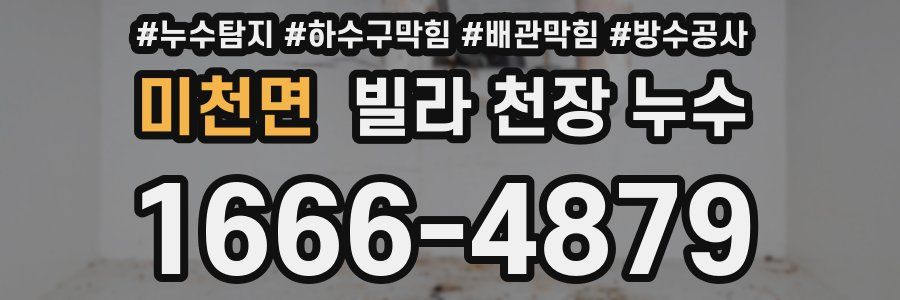 미천면 빌라 천장 누수