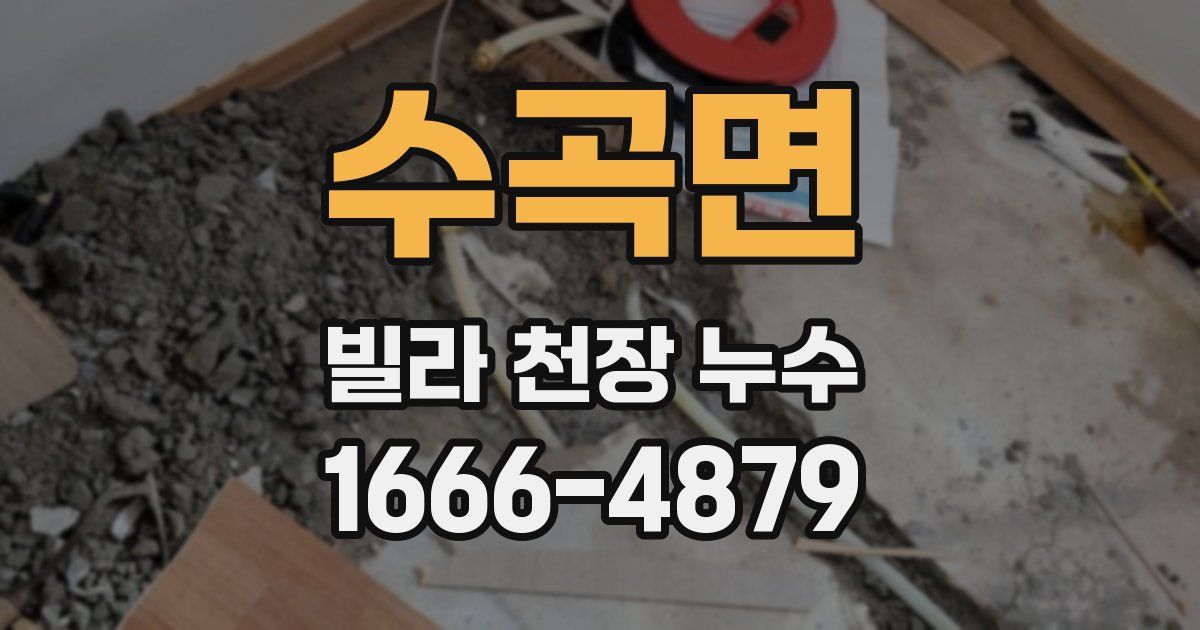 수곡면 빌라 천장 누수