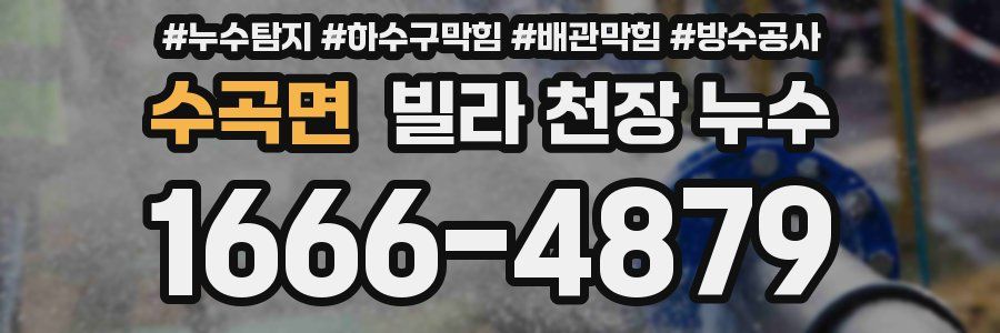 수곡면 빌라 천장 누수