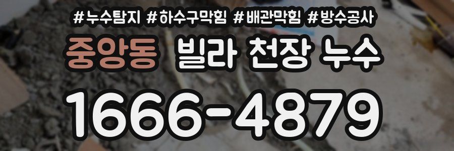 중앙동 빌라 천장 누수