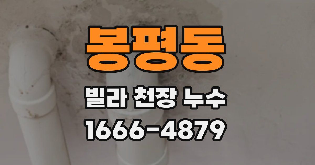 봉평동 빌라 천장 누수