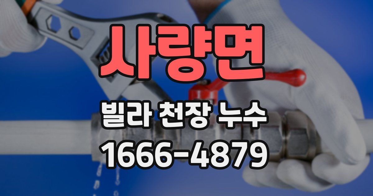 사량면 빌라 천장 누수