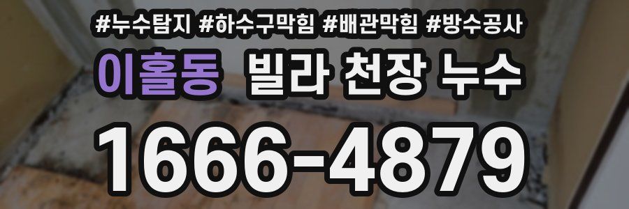 이홀동 빌라 천장 누수