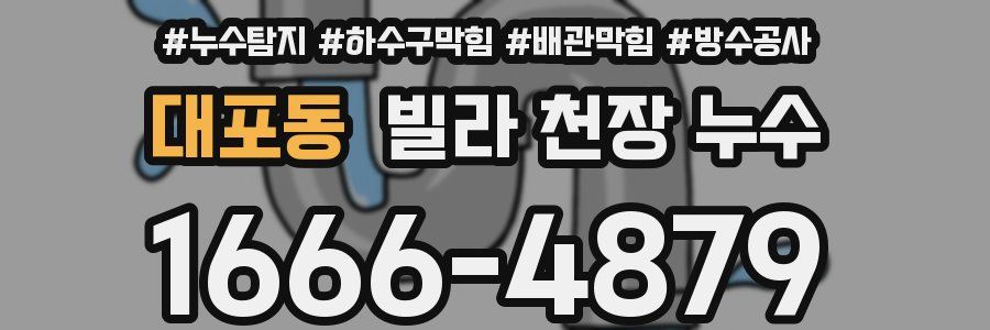 대포동 빌라 천장 누수