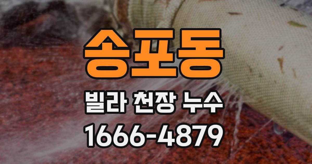 송포동 빌라 천장 누수