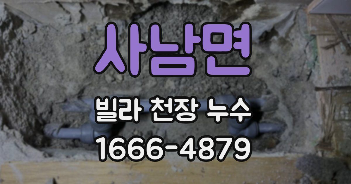 사남면 빌라 천장 누수