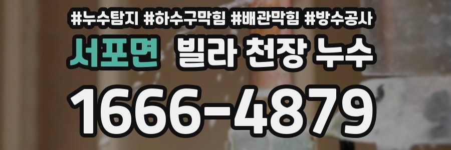 서포면 빌라 천장 누수
