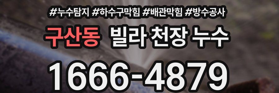 구산동 빌라 천장 누수
